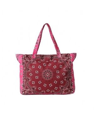 Haute Shore Bandana Zip Tote Bag - Red