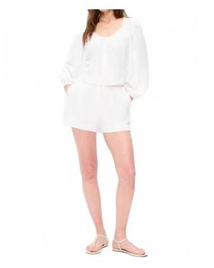 Before You Linen High Waisted Shorts - White