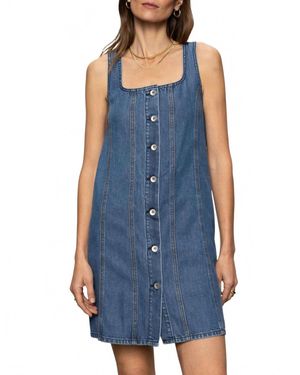 Sanctuary Blossom Denim Mini Dress - Blue