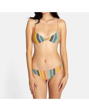 RVCA Mirage Knotted Crossback Bikini Top - Green