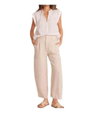 Bella Dahl Relaxed Pleat Front Trouser - Natural