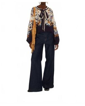 FARM Rio Golden Nature Blouse - Blue