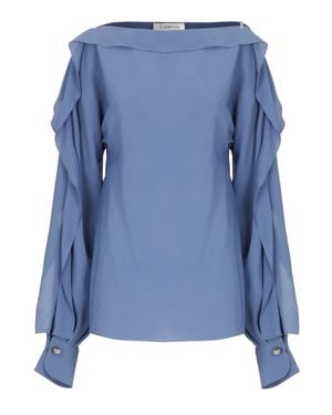 Lanvin Haut Volant Long Sleeve Top - Blue