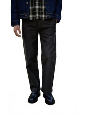 Road to Nowhere Carter Wide Leg Moleskin Trouser - Black