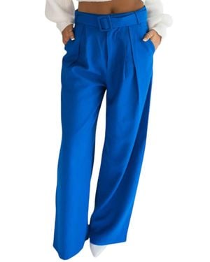 falcon park Kylen Belted Pants - Blue