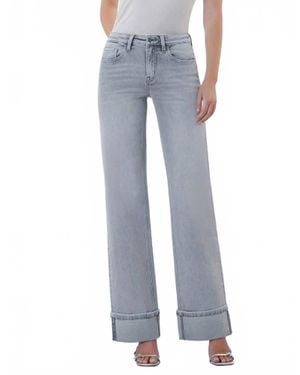 Flying Monkey Cuffed Denim Jeans - Blue