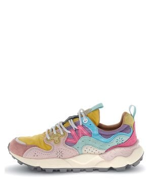 Flower Mountain Pastel Multi-Layered Sneakers With Chunky Sole - Blue