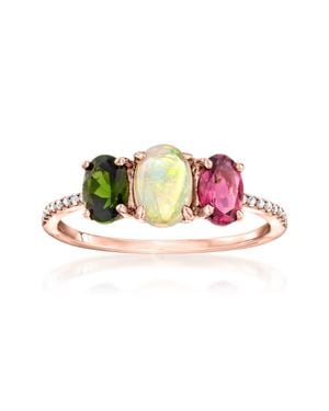 Ross-Simons Opal, And Tourmaline Ring With Diamonds - Pink