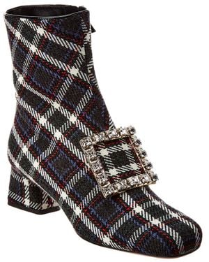 Roger Vivier Tartan Bootie - Black