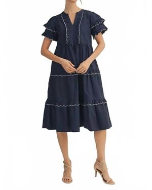 Jodifil I'Ve Got It Midi Dress - Blue
