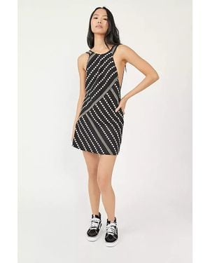 Free People Juni Mini Dress Floral Halter Neck Jdm953 - Black
