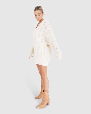 Belle & Bloom Still The One Chunky Oversize Knit - White