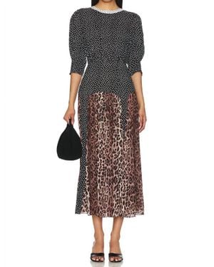 RIXO London Meg Midi Dress - Multicolor