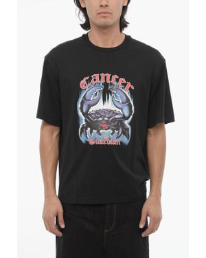 Neil Barrett Printed Slim Fit Rock Band Zodiac Cancer Crew-Neck T-Shirt - Black