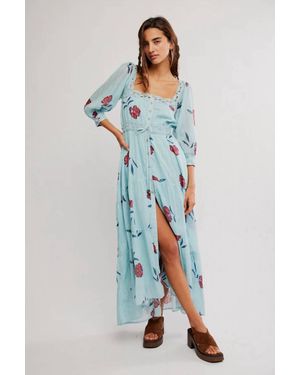 Free People Morning Meadows Maxi Dress - Blue