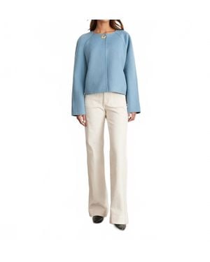 Tanya Taylor Micah Crewneck Jacket - Blue