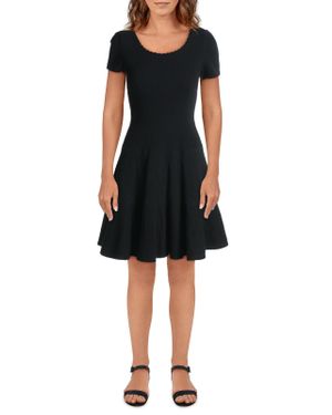 Rebecca Taylor Textured A-Line Mini Dress - Black