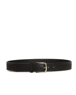 Orciani Chevrette Laser Engraved Nubuck Belt - Black