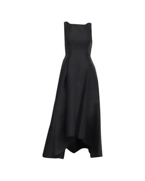 Adrianna Papell Sleeveless Mikado High-Low Gown - Black