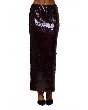 Lalavon Margie Sequin Skirt - Black