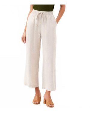 Karen Kane Drawstring Linen Pants - White
