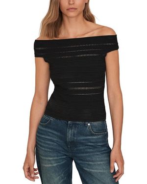 Reiss Alessia Knit Top - Black