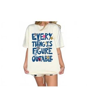 Poppy & Pine Everything Is Figureoutable Short Sleeve Tee - Blue
