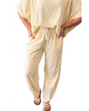 Rae Mode Barrel Lounge Pants - Natural