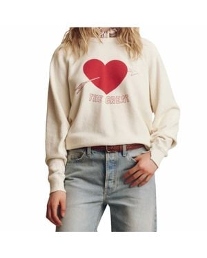 The Great The College Sweatshirt With Heart - Gray