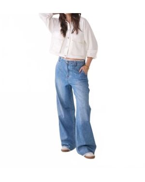 Summum Wide Leg Soft Jeans - Blue