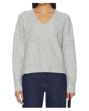 LNA Noma Rhinestone Sweater - Gray