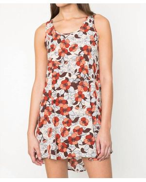 Hayden LA Floral Sleeveless Shift Dress - Red