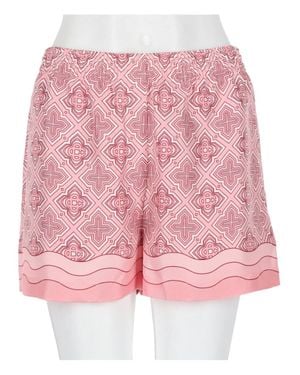 CASABLANCA Geometric Pattern Silk Shorts - Pink