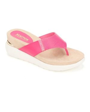 Kenneth Cole Blaire Logo Slides Thong Sandals - Pink
