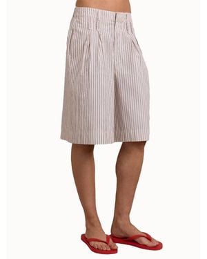 Damson Madder Ambrosia Wide-Leg Shorts - White