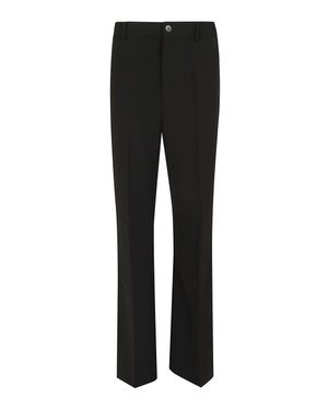 Ralph Lauren Tailored Straight-Leg Pants With Button Detail - Black