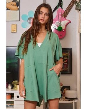 Bucketlist Casual Weekend Romper - Green