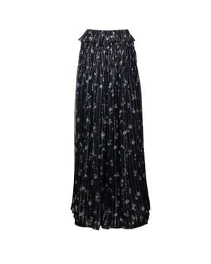 Amiri Floral Chiffon Maxi Skirt - Black