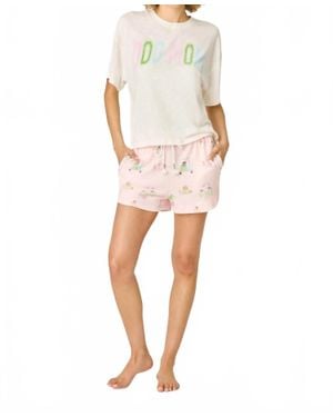 Pj Salvage Pupcation Palm Shorts - White