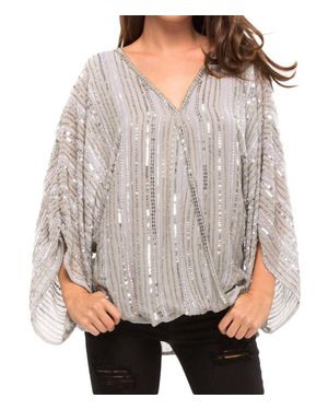 Parker Bayside Sequin Top - Gray