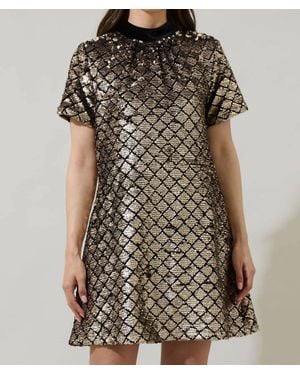 Sugarlips Leslie Sequin Nova Back Bow Tie Mini Dress - Black