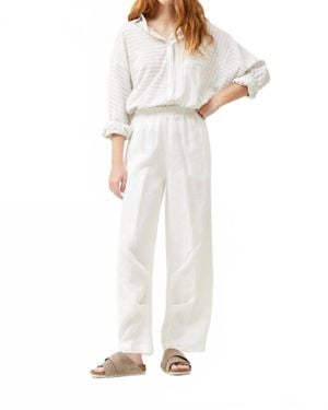 GRADE & GATHER Pleated Linen Pants - White