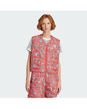 adidas Originals X Liberty London Quilted Vest - Red