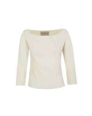Cortana Soto Linen Top - White