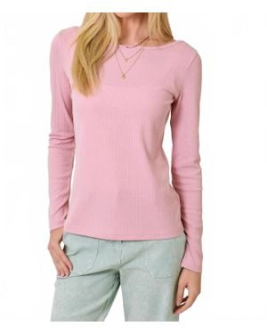 Mystree Penny Coverstitch Top - Pink