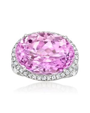 Ross-Simons Kunzite Ring With Lab-Grown Diamonds - Pink