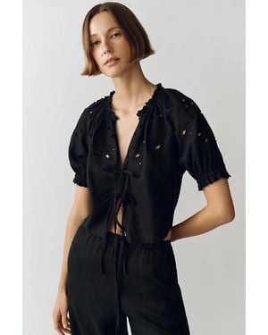 Rails Lizbeth Linen Blouse - Blue
