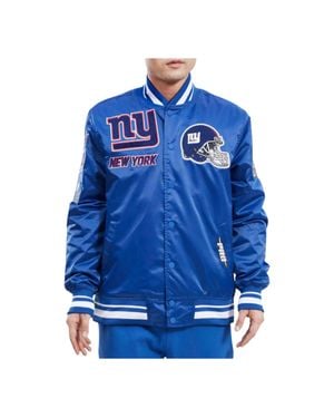 Pro Standard New York Giants Mash Up Logo Satin Jacket - Blue