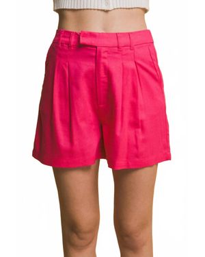 Love Tree Ella Linen Shorts - Pink
