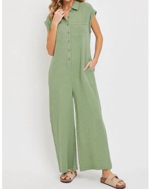 Sweet Lovely By Jen Alisson Jumpsuit - Green